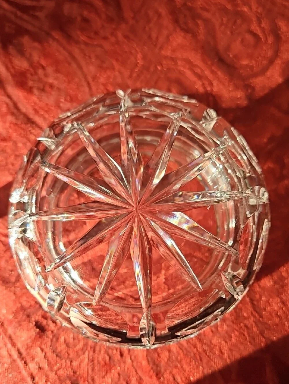 Vintage Cut Crystal Lidded Jam/Honey Jar, Candy Dish, Vanity Powder, Trinket Jar
